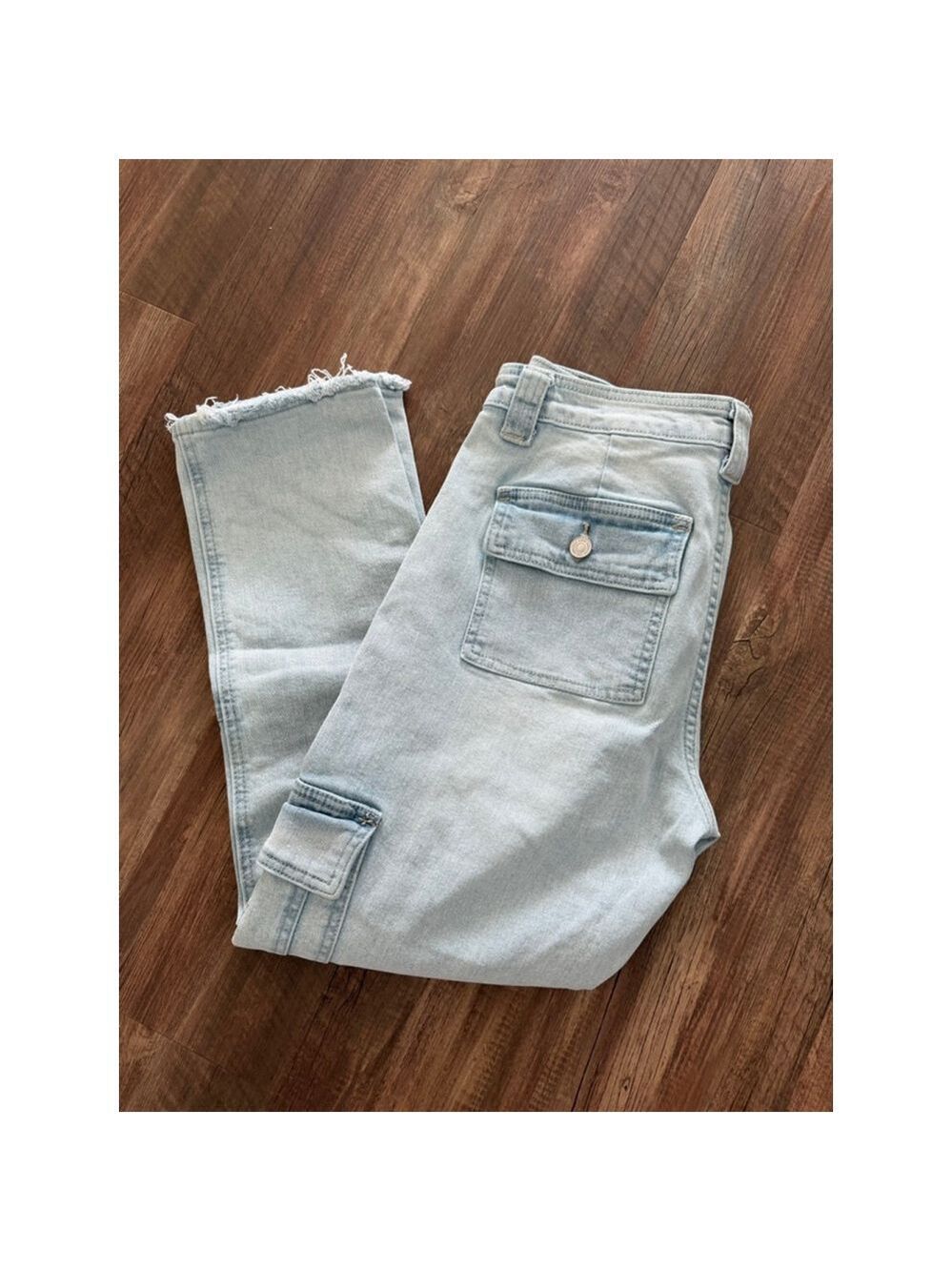 KanCan Light Blue Straight Leg Jeans Juniors 9 - Picture 3 of 8